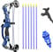 VALYPANOR Compound Bogen und Pfeil Set für Jugendliche Anfänger Compound Bogenschießen Spielzeug Set 2-10LB Zuggewicht beinhaltet Release Armschutz 6 Pfeile Outdoor-Spielzeug für Kinder Jungen Mädchen