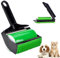 Udbrud Stick It Roller, 2 Stück Fusselrolle Tierhaare Silikon Stick It Fusselroller Wiederverwendbar Abwaschbare Klebrig Fusselrolle für Tierhaare, Kleidung, Autositze, Teppich, Grün