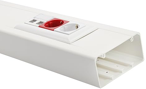 KOMIB 120x60 mm Brüstungskanal + Decke/Kabelkanal/Fensterbankkanal Reinweiß 2M - 1 x 2m