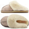 KuaiLu Hausschuhe Damen Flauschige Plüsch Lammfell Geschlossen Winter Warme Pantoffeln Frauen Kuschel Memory Fussbett Hause Slippers Rutschfest Feste Sohle Hüttenschuhe Indoor Outdoor. Beige 41