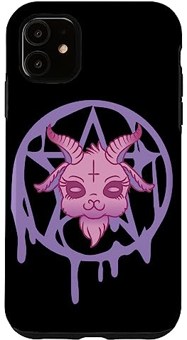 iPhone 11 Anime aesthetic Baphomet Pentagram Menhera Pastel Goth Case