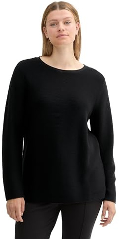 TOM TAILOR Damen Plussize Strickpullover aus Bio-Baumwolle