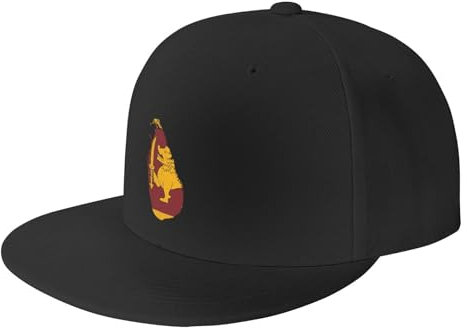GANghaONshoP Sri Lanka Flag Dad Cap Herren & Damen Atmungsaktiv Trucker Hat, Schwarz, 6 7/8/7 3/8
