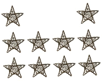 GOOHOCHY 10stücke Rattan Pentagramm Dekoration Handgefertigter Weihnachtsbaumschmuck Natürliche Tischdekoration Für Hochzeit Party Und Festliche Momente