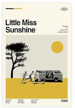 MExmeb Filmposter Little Miss Sunshine, Schlafzimmer, Dekoration, Sportlandschaft, Büro, Raumdekoration, Geschenk, ungerahmt, 30 x 45 cm