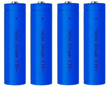 14500 Pilas Recargables, 3.7V 800mAh 14500 Baterías 14500 de Litio Batería Gran Capacidad Top Botón Li-Ion Bateria para Linternas LED, Linterna Frontal, Dispositivos Electrónicos