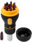 Treki Stubby Ratcheting Screwdriver Set，1/4 Hex 9 In1 Short Handle Flat Screwdriver Stubby Screwdrivers Multi Ratchet Screw Driver with 9pcs Magnetic Bits (Flat&Phillips&Torx)