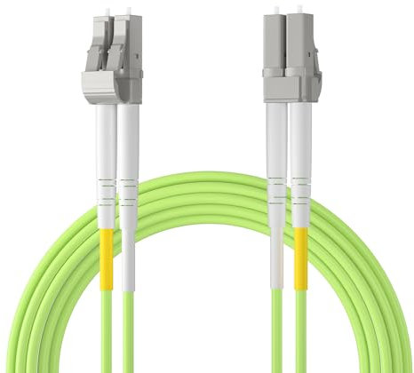 ipolex LC to LC Fiber Patch Cable Multimode, 40/100Gb OM5 Fiber Optic Cable, Duplex 50/125μm Fiber Optic Internet Cable, LSZH Fiber Optic Jumper for MMF SFP/SFP+ Transceiver, 3-m, 1-Pack.