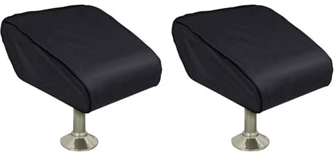 Lckiioy 2X Klappbarer Sitz Bezug Wasser Dichter, Hoch Belastbarer, Anhängbarer Angel Stuhl Bezug für Ihren Boots Sitz Bezug, Schwarz