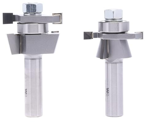 Whiteside 6008 Shaker Cabinet Door Router Bit Set, 15 Degree Pattern, 1/2 Shank, 13/16 Cut Length, 1-5/8 Dia, for 7/32 Panels