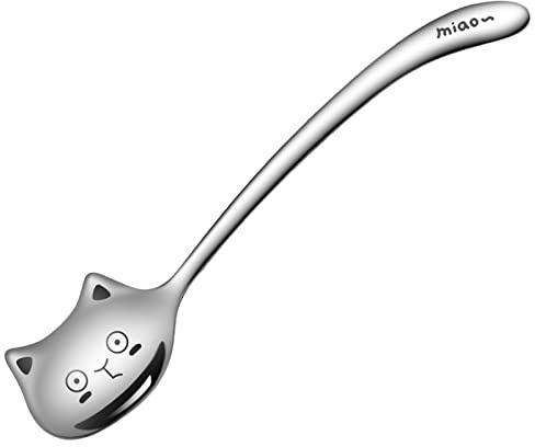 Espresso-Löffel, Kaffeelöffel für Katzen, 15 cm, Edelstahl, kleiner Löffel, Dessert, Eis, Tee, Kaffee