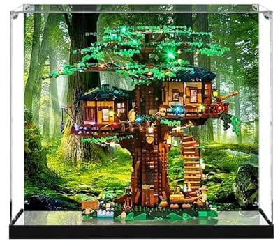 Display Case for Lego Ideas Tree House 21318, Dustproof, UV-Protected, Custom Fit Showcase, Gifts for Lego Lovers (Theme C-47*47*44cm)