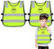 FYZSJWL 2 Pezzi Gilet Giallo Bambino, Giubbotto Catarifrangente Bambino, 3-12 Anni, Gilet Catarifrangente per Bambini, Gilet Alta visibilità, per La Scuola, Lo Sport e La Sicurezza dei Verdi