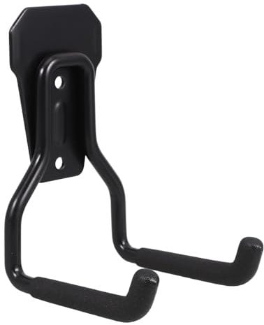Mikikit Hangets Bike Rack Ladders Hooks Tool Shelf Hook Brackets for Wall Garage Tool Organizer Wall Hangers Ladder Rack Bike Wall Mount Tool Wall Organizer Stainless Steel Black