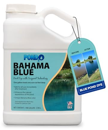 Pond 2O AquaShade Blue Teichfarbe - Fischsicherer, wasserlöslicher Farbstoff mit Suspend-Technologie, langanhaltende Teichpflegelösung für Seen, Teiche & Springbrunnen - 3,5 Liter blauer Farbstoff,