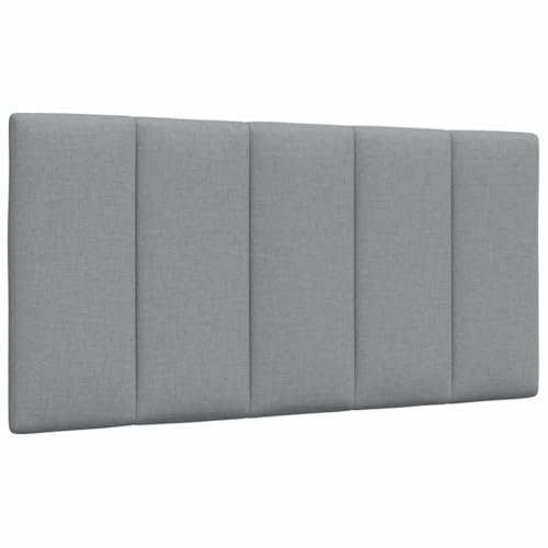 vidaXL Kopfteil-Kissen Hanko Hellgrau 100 cm Stoff, Kopfteilkissen, Kopfkissen, Lesekissen, Kopfteilpolster, Rückenkissen, Kissen-Kopfteil, Kopfteil Polster