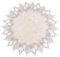 URROMA Rundes Deckchen aus Leinen, 50,8 x 50,8 cm, Beige mit Spitzenbesatz, Couchtischauflage, Tischdekoration, Tischdecke für Esszimmer, Küche (50 x 50 cm)