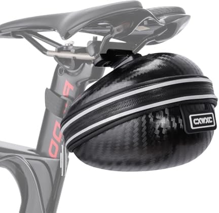 CXWXC Fahrrad Satteltasche mit reflektierender,Wasserdichtes,Leichtbauweise, 3D Hartschale Fahrrad Satteltaschen für MTB