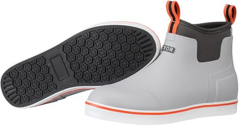 VEVOR Stivali da Barca da Uomo, Stivali da Pioggia Impermeabili per Pesca, Scarpe da Lavoro in Gomma Antiscivolo alla Caviglia per Esterni, Scarpe isolati Antifango Leggere Resistenti, Taglia 12 USA