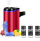Kwak's Car Diffuser Lufterfrischer,Smart Car Lufterfrischer mit 3 Flaschen (30ml) Parfüms,Aufladbar 2 Ebenen verstellbarer Lufterfrischer für Auto (Rot, Ozean/ambergris/coco)
