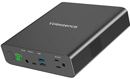 Volessence Power Bank 27000mAh, Caricabatterie Portatile da 130W con Presa CA, Batteria Esterna con 1 Porta USB-C e 2 Porte USB, Ricarica Rapida per Laptop, MacBook, Drone, iPad, iPhone, Auricolari