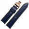 POYNMRE Bracelet de montre en cuir compatible avec Breitling Heuer Tudor compatible avec Seiko Omega hommes femmes 20 mm 22 mm 24 mm bracelet de montre bracelet marron bleu(Blue-rose gold B,24mm)