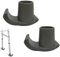 2 Pcs Walker Skis Glides for Walking Frame,Zimmer Frame Accessories,Universal Walker Ski Caps Tool,Heavy Duty Rubber Feet Ferrules,for Walkers Assist Mobility Aid,Seniors