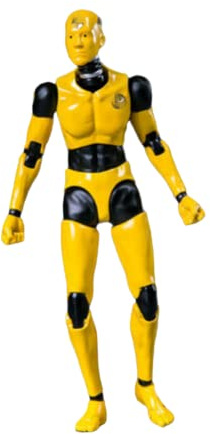 AMITD Personaggio d'azione maschile in scala 1/12, 6 pollici, flessibile, Yellow Testman Crash Test Dummy Action Figure Body Collection (B)