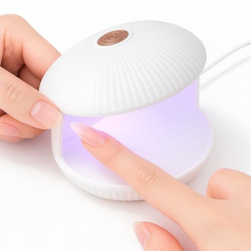 Mini UV Nail Lamp for Gel, 18W Flash Cure LED Nail Lamp with 180° Opening, Portable Single Finger Design for Fast Drying Gel Polish, Extensions & DIY Home Salon Use