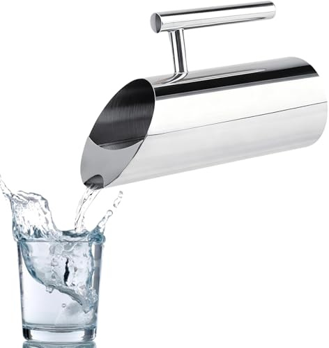 Caraffa in acciaio INOX, 1 l, caraffa per acqua in metallo, caraffa per bevande fredde, caraffa per tè freddo, teiera argentata con manico, servizio da tavola per casa e hotel (1 litro)