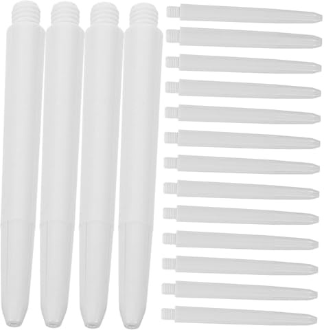BIUDECO Dartschäfte Aus Nylon 50 Stück Weiß 5.50 X 0.50 X 0.50 cm