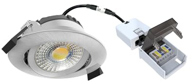 Dotlux LED-Downlight CIRCLEmini-flat 6W 2700K/3000/4000K COLORselect Edelstahl
