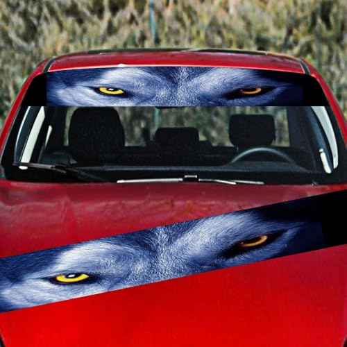 Auto-Aufkleber für die Front- und Heckscheibe, 3D-Stereo-Aufkleber, Sonnenschutz-Design, PVC-Material, verschiedene Modelle anwendbar (Augen)