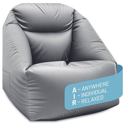 Lumaland Aufblasbarer Sessel Sitzsack | Outdoor Camping Sofa - Bis 150kg Belastbar | Regulierbarer 5-Kammer Luftsessel - Waschbar, Wasserabweisend, 87x95x80/35cm | Schnell Aufgepumpt für Strand & Co.