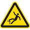 Schild Warnung vor Absturzgefahr 20cm sl PVC gemäß ISO 7010, W008