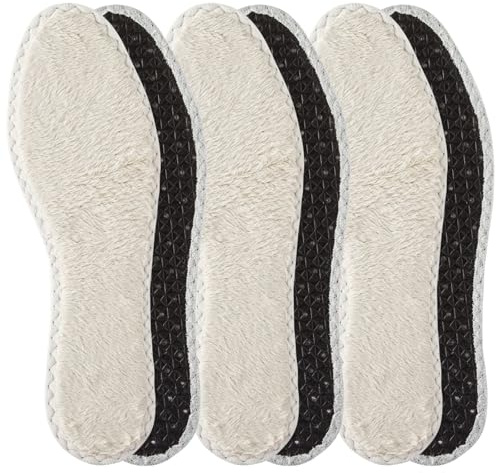 BERGAL THERMO TEC 1 Paar Wintersohlen Gr. 47 flauschige Wärmesohle | Wärmende Thermosohlen gegen kalte Füße, isolierend, polsternd, Wärmesohlen für alle Winterschuhe, Stiefel & Arbeitsschuhe