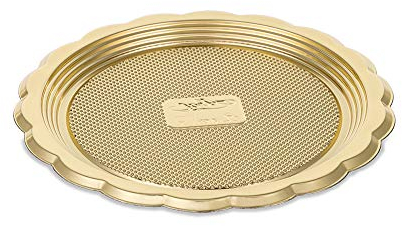 Alcas 014008010 Medoro Mini bandeja redonda dorada de plástico