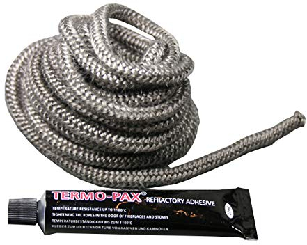 12mm Ofenschnur 2,5m lang, Kaminofen, Ofen-, Dichtschnur, Scheibendichtung