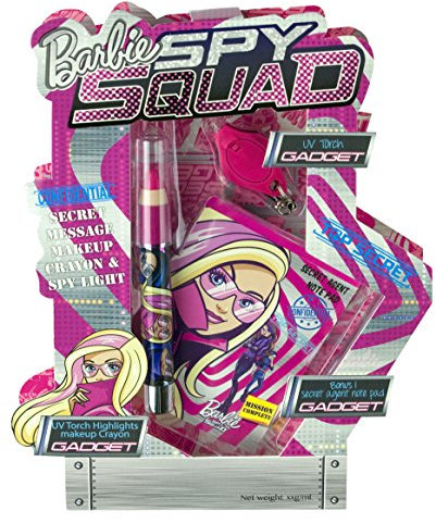 Barbie - Spy Squad Confidential Secret Message Body Crayon & Spy light, kit di prodotti per il trucco (Markwins 9620510)