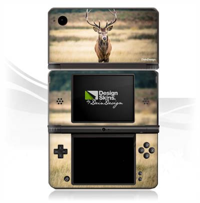 DeinDesign Skin kompatibel mit Nintendo DSi XL Folie Sticker Hirsch Wald Wiese