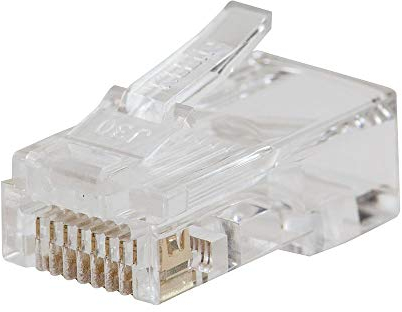 Klein Tools Pass-Thru Modular Data Plug, RJ45 CAT6, Pass Through Connectors 50-Pack, VDV826-703