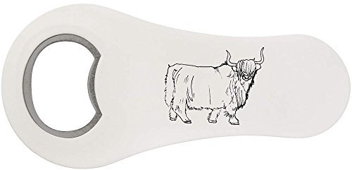 Azeeda 'Highland Cow' Bottle Opener Fridge Magnet (BO00028583)