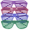 Partygeschenke - Neon-Shutterbrille Shades - 4er-Pack