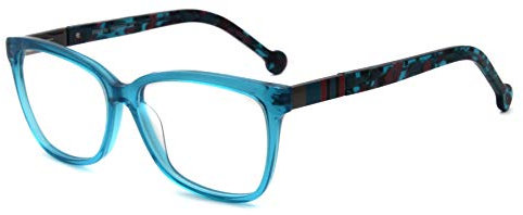 FERAVIA Frauen Herren Brille Retro Vintage Mode Klare Linse Blau Brille