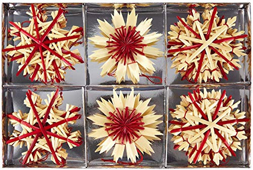 HEITMANN DECO Weihnachstbaum-Schmuck - Stroh-Anhänger 16-teiliges Set - Christbaum-Behang aus natürlichem Material, Christbaumanhänger 16-teilig