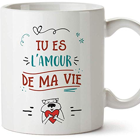 Mugffins Mug/Tasse Saint Valentin (Je t'aime) - tu ES l'amour de ma Vie - Idées Cadeaux Romantique pour Amoureux/Petits Amis/Copains