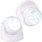 Luminea Bewegungsmelder Batterie: 2er-Set kabellose LED-Strahler, Bewegungssensor, 360° drehbar,100 lm (Bewegungsmelder innen mit Batterie, Lampe mit, Bewegungsmelde)