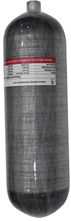 30Mpa 300Bar 4500psi Kohlefaser-Lufttank 6.8L für PCP Paintball Scuba (Leere Flasche)