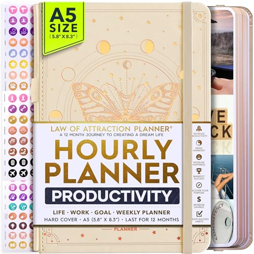 Lebensplaner - Undatierte Deluxe-Wochen- und Monatsplaner, eine 12-monatige Law of Attraction Life & Goal Planner Reise zur Steigerung