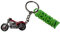 Porte-Clés Personnalisable, Moto, avec Votre Texte, Couleur Au Choix, Porte-Clés Personnalisé, Porte Clé Original, Porte Clé Homme (Rouge)